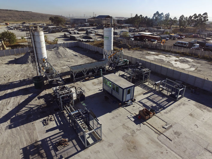 Brick manufacturing plant arial photo