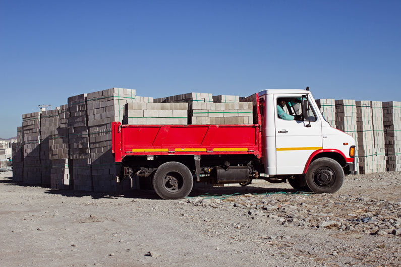 Mini Build truck getting loaded with building bricks