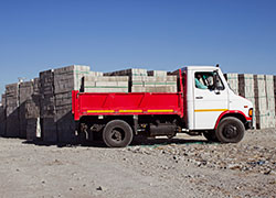 Mini Build truck getting loaded with building bricks
