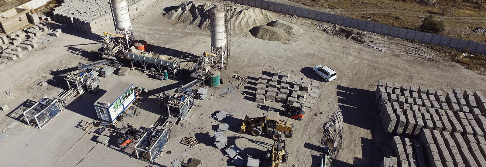 Mini Build Brick manufacturing arial photo