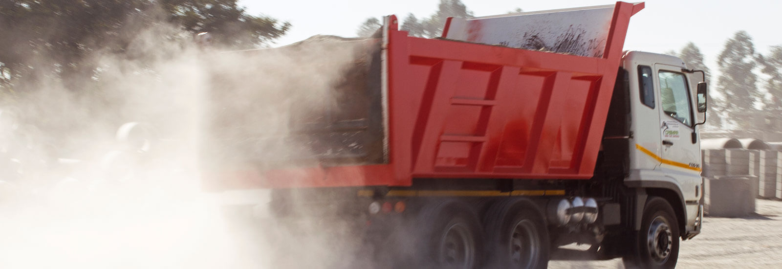 Mini Build Truck loaded with material of to a building site